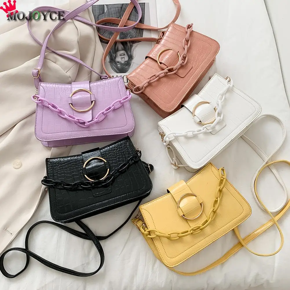 

Retro Stone Pattern Women Shoulder Bags Totes Handbag Ladies Chain Chain Female PU Messenger Shoulder Messenger Bag