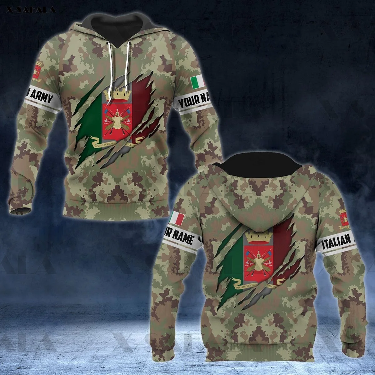 

ITALIAN CAMO Veteran Skull Army SPECIAL 3D Printed Zipper Hoodie Man Female Pullover Sweatshirt Hooded Jacket Jersey Tracksuits