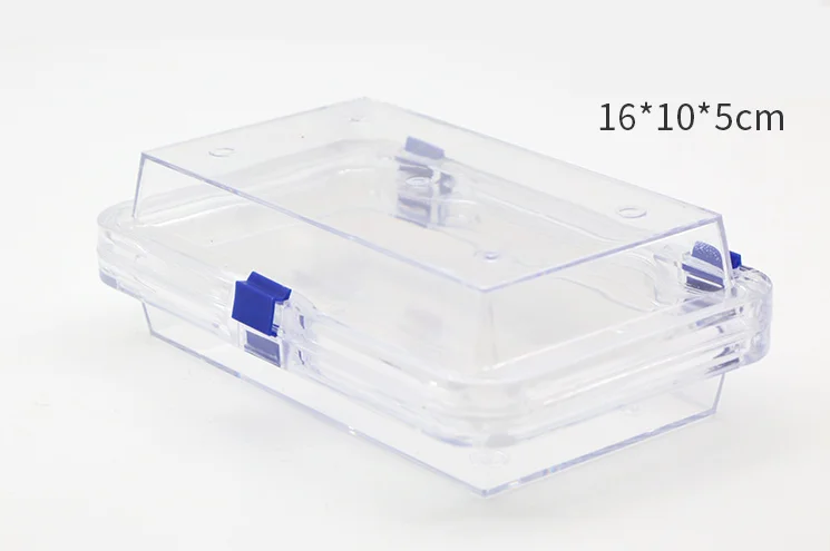 10Pis Clear Hinged Display Box Acrylic Membrane Case Storage Plastic Jewelry Box 16*10*5cm