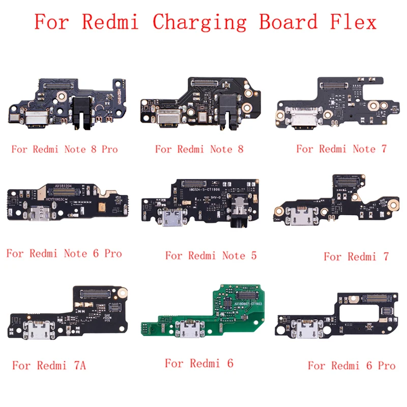 USB Charging Dock Port Connector Board Parts Flex Cable For Xiaomi Redmi Note 5 Pro 8 8Pro 7 6Pro Redmi 7 6 5 7A