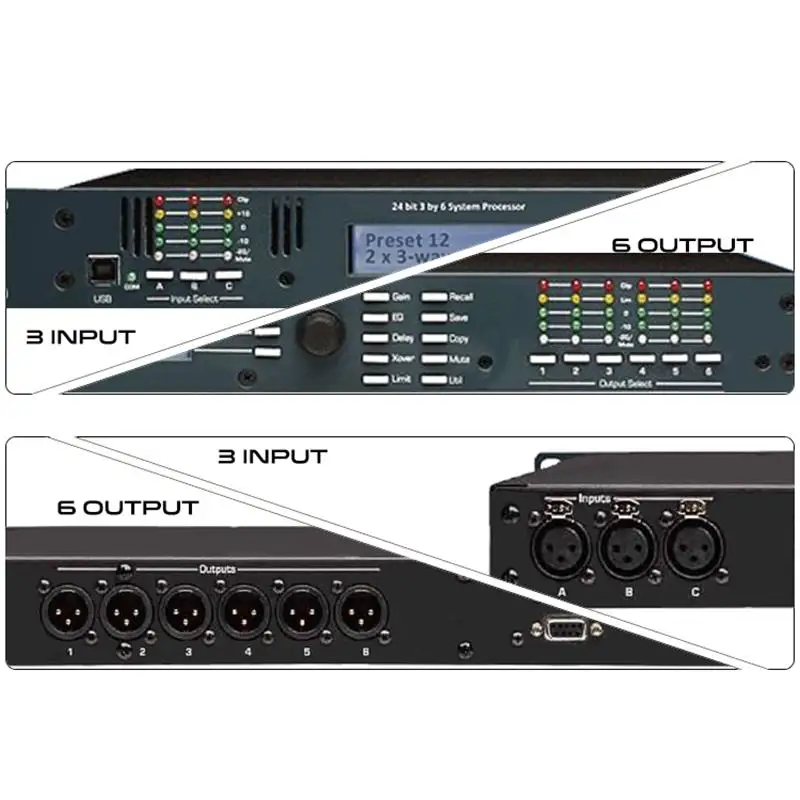 Караоке профессиональный 3 входа 6 вход Цифровой аудио процессор dsp AS-3 |