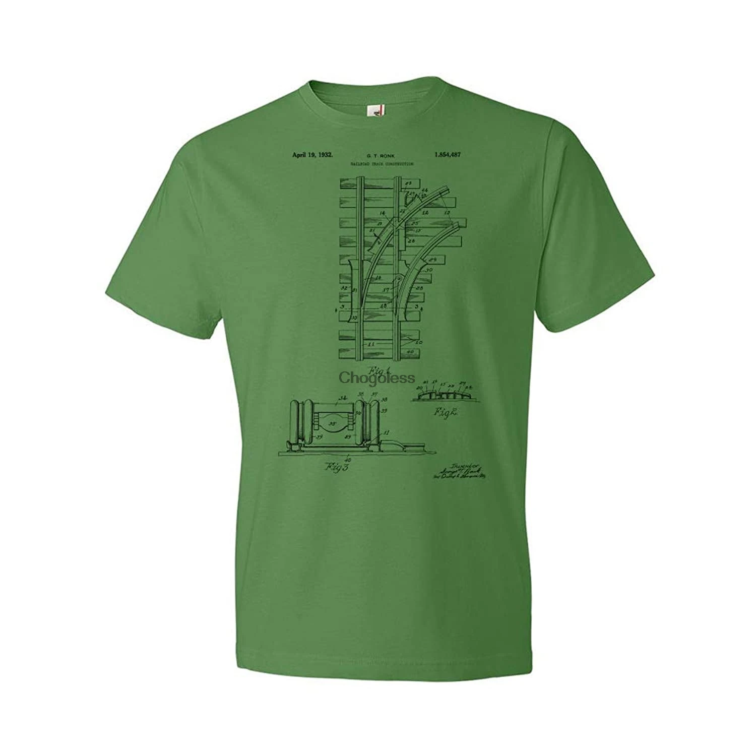 

Railroad Track T-Shirt Train Lover Gift Railroad Blueprint Train Station Tee