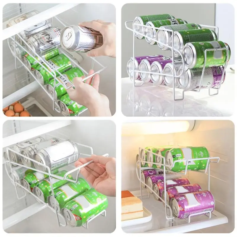 Кухонная полка для холодильника держатель бутылок пива вина органайзер стеллаж