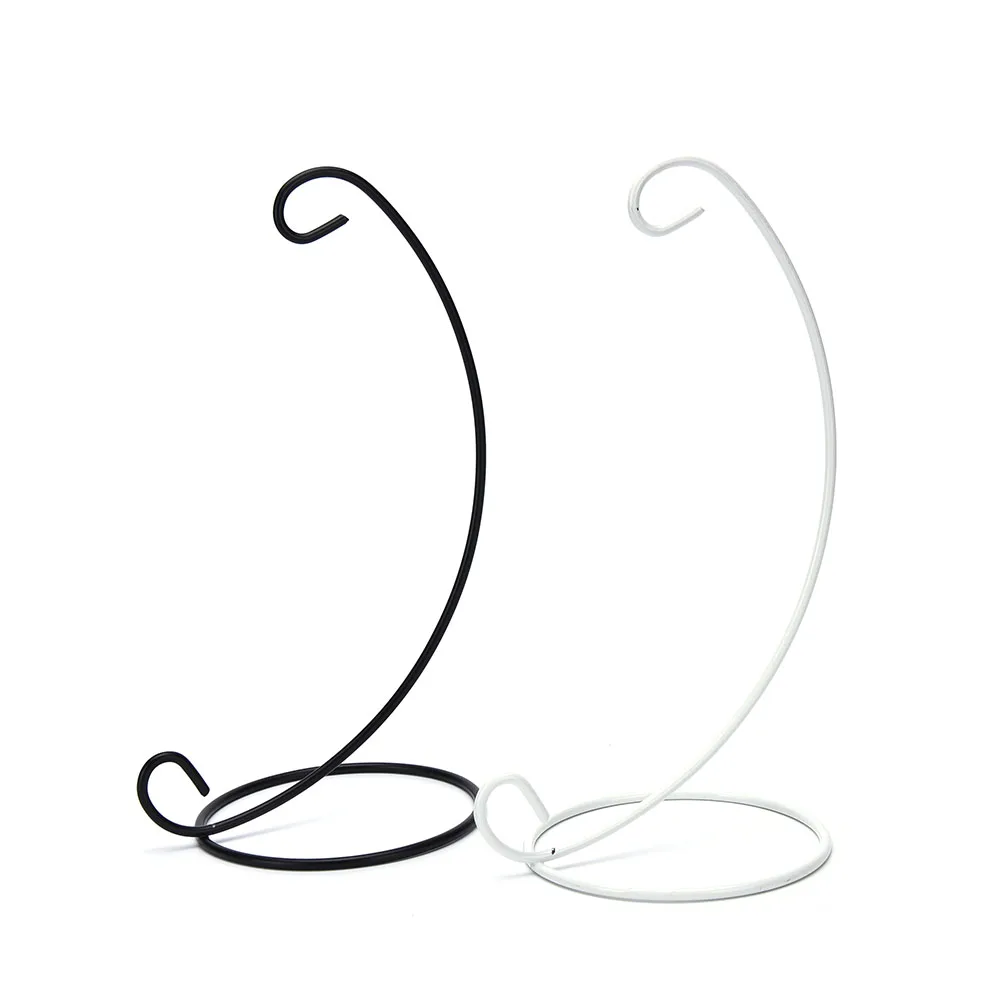 

Wholesale 23CM Black White 23CM Metal Stand Air Plant Terrarium Planter Hanging Display Rack For Home Decoration 1PC