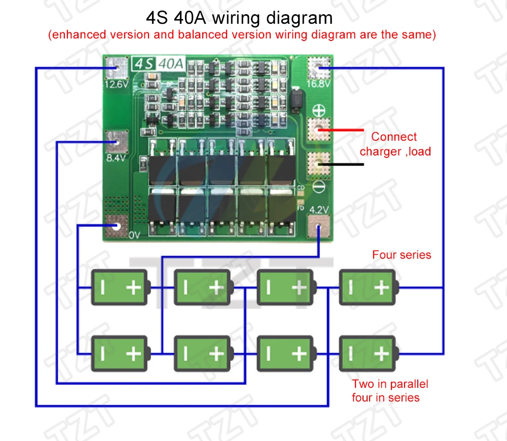 3 S/4S 40A 60A литий-ионный аккумулятор Защитная плата 18650 BMS для электродвигателя 11,1 V 12,6 V/14,8 V 16,8 V