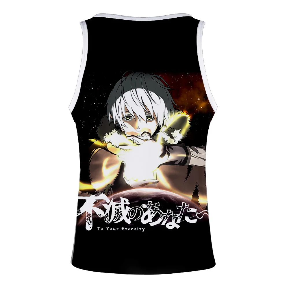 

To Your Eternity Cosplay Loose Vest Summer Shirts Cool Tops New Anime 3D Printing Casual Trend Sports Tee