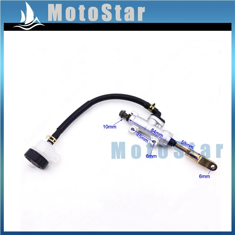 Задний ножной тормоз главный гидравлический цилиндр насос с резервуаром для 50cc 90