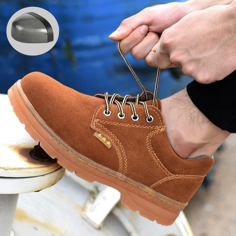 35 ~ 46 рабочие ботинки противоскользящие мужские со стальным носком # DS2016|Защитная