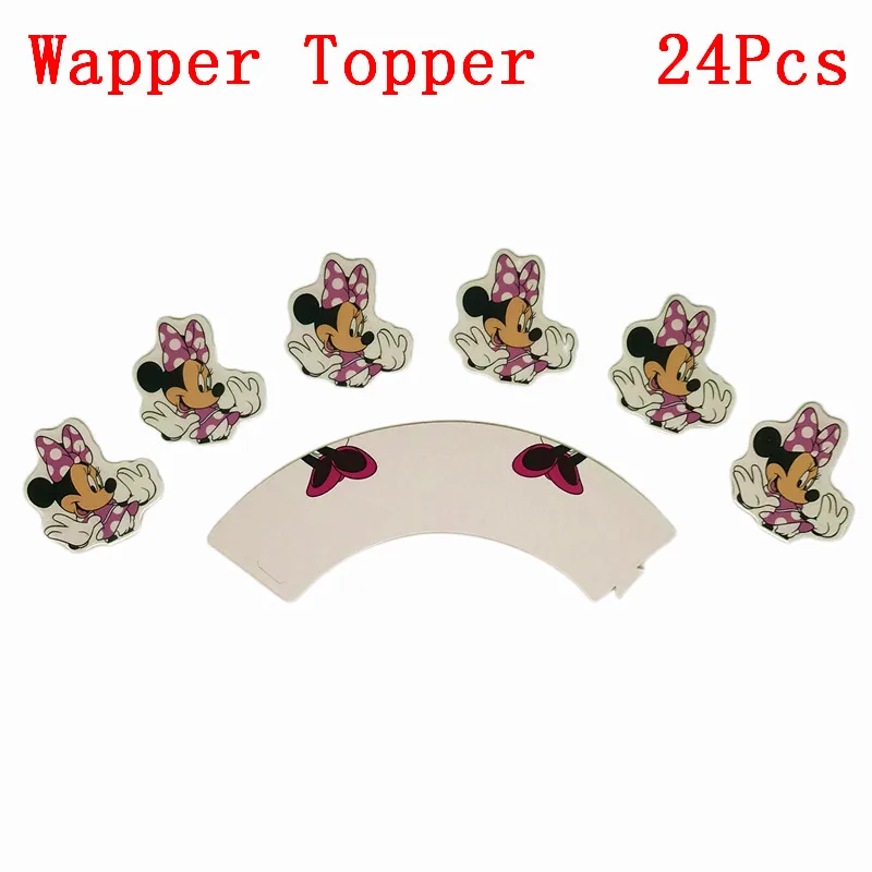 24 шт./упак. Disney Микки Мышь тематическая вечеринка на день рождения с изображением