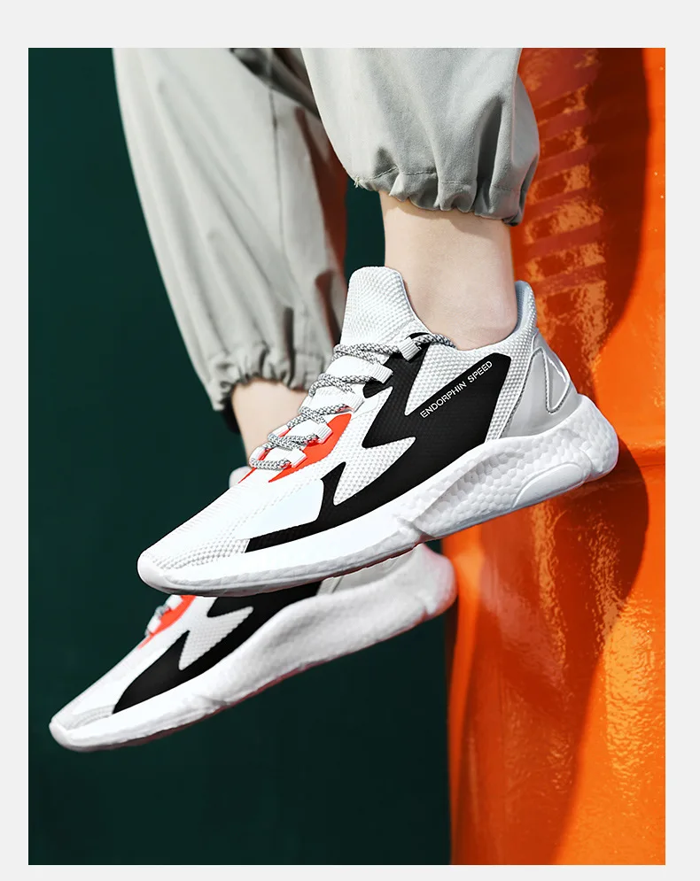 

Spring new breathable men's clay sports shoes boys' casual shoes youth running shoes sports shock absorption running shoes 011a