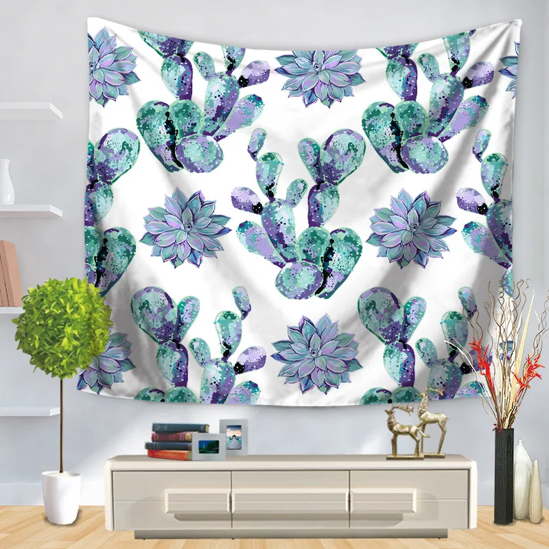 Скандинавский гобелен зеленые растения настенная ткань Ramphastos Toco настенный