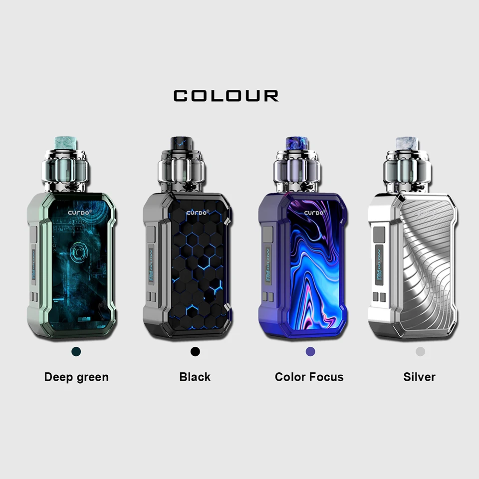 Оригинальный Curdo Hally TC Vape комплект с 0 96 дюймовым экраном 60 Вт коробка мод и 4 мл