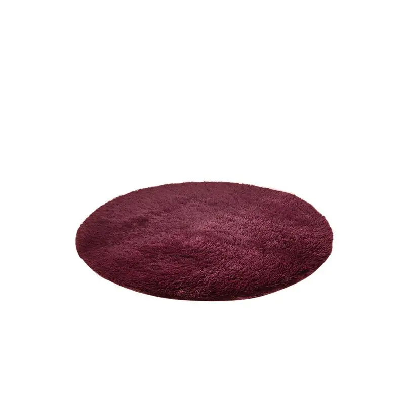 Wine Red EHOMEBUY, мягкие плюшевые круглые коврики, утепленные детские татами, коврики для гостиной, спальни, Декор, одноцветные, удобные, 9 размеров - Цвет: Wine Red