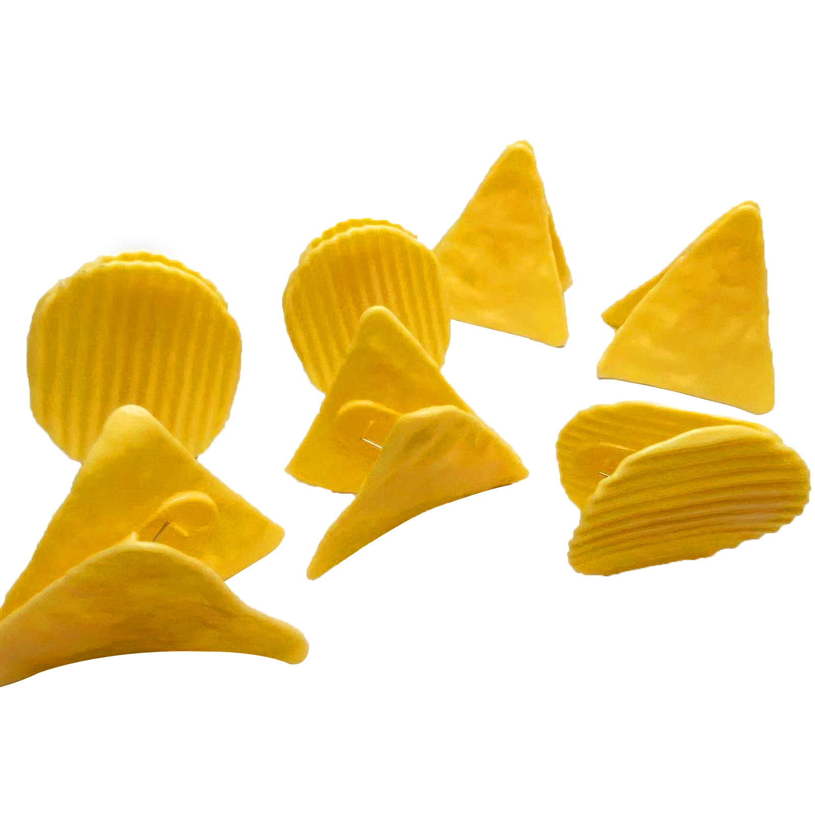 

6pcs/set Creative Potato Chip Shape Clips Crisps Airtight Food Bag Sealing Clips Closure Clip For Coffee Bags Candy Snack Bags