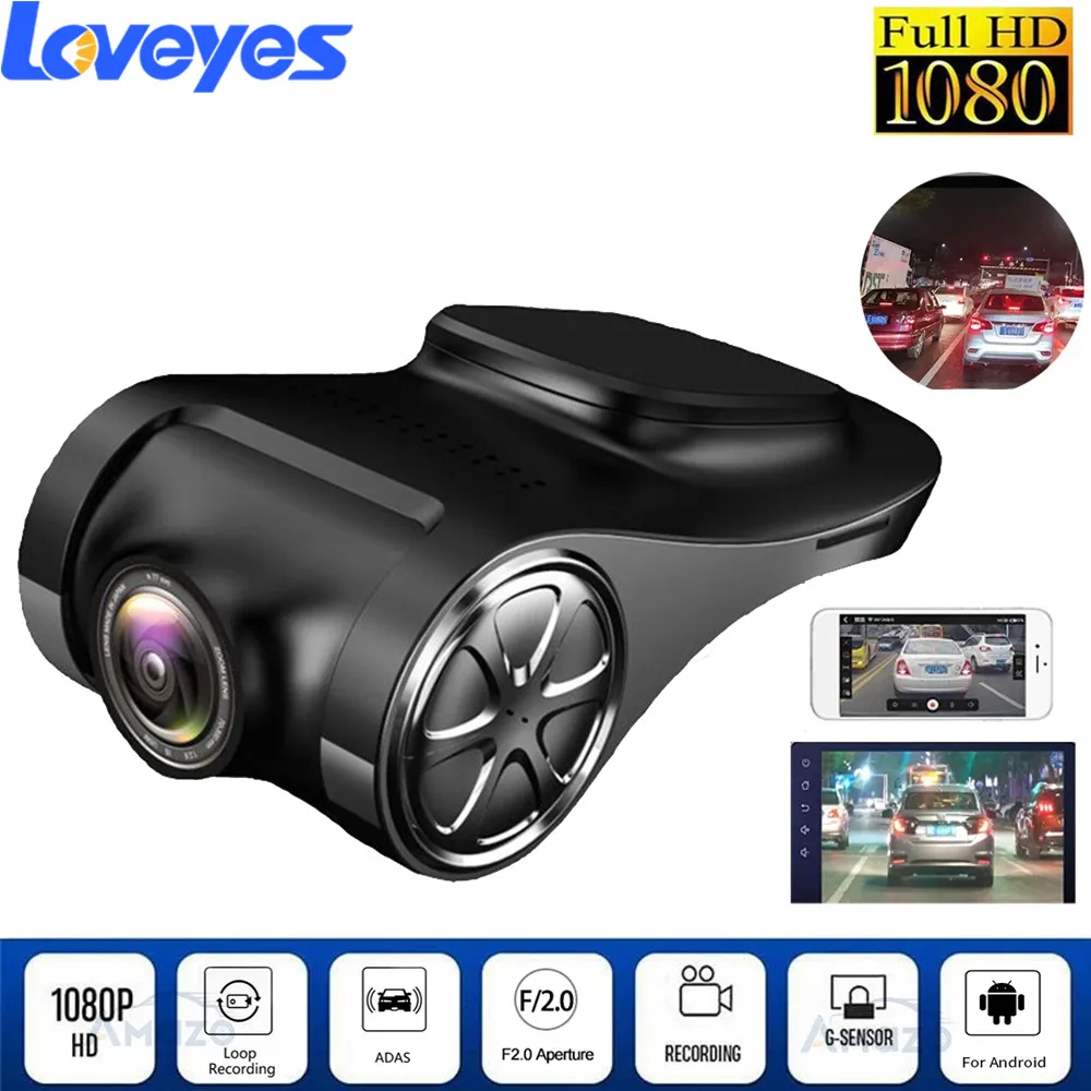 Автомобильный Камера Регистраторы USB Dash Cam HD 1080P видео Запись Ночное видение ADAS