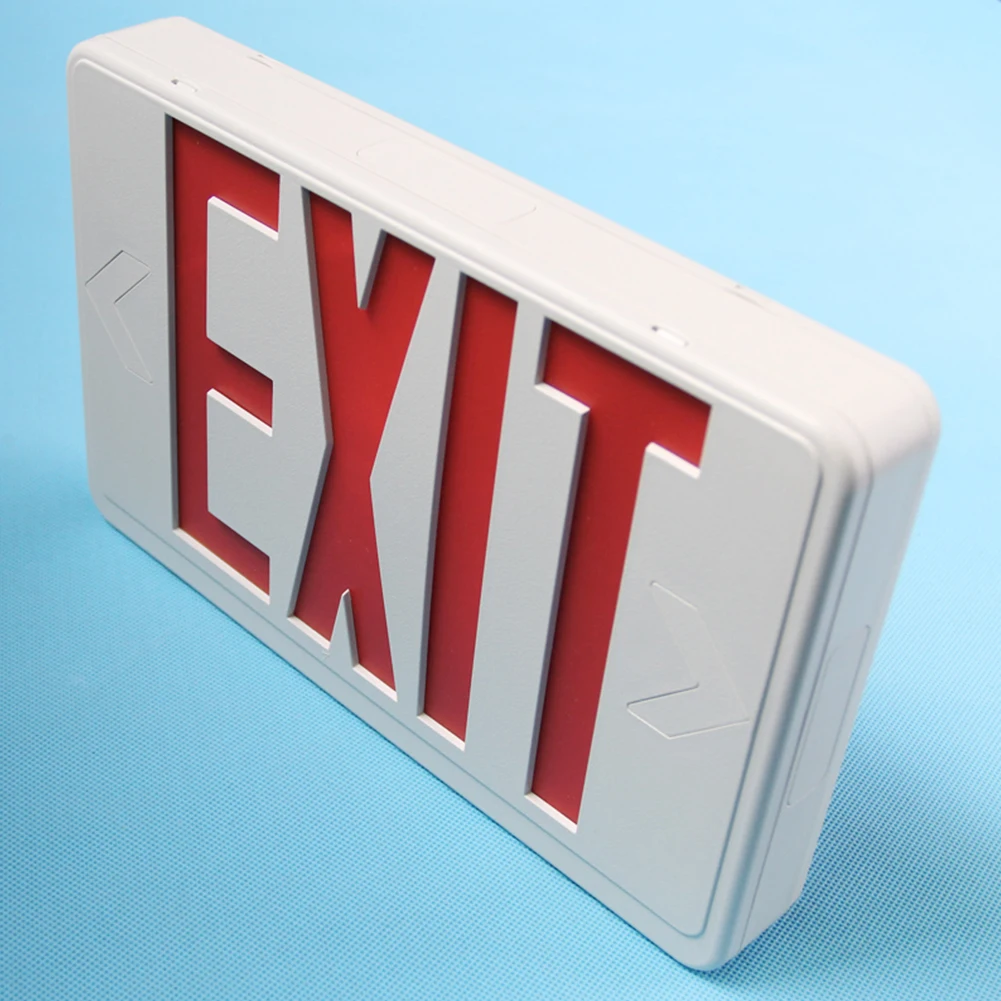 

With Battery Backup Exit Sign Lighting Compact Indicator Emergency Lamp Illuminated Electric Led Hardwired Safe Letter Light