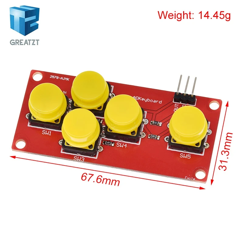 Клавиатура AD имитация пятиклавишного модуля аналоговая кнопка для платы