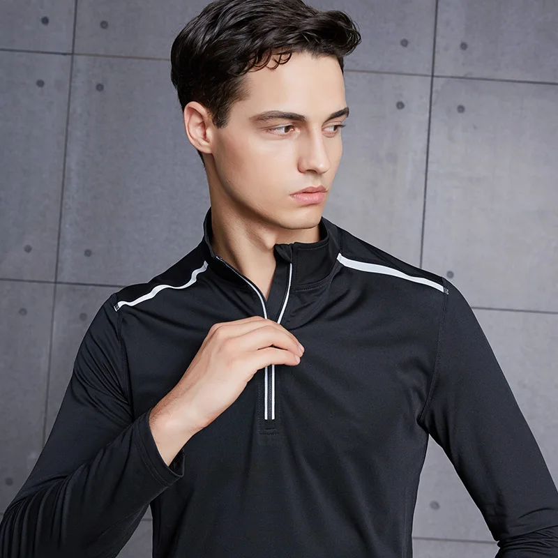 VANSYDICAL Спортивная футболка для мужчин с длинным рукавом Мужская дышащая сухая