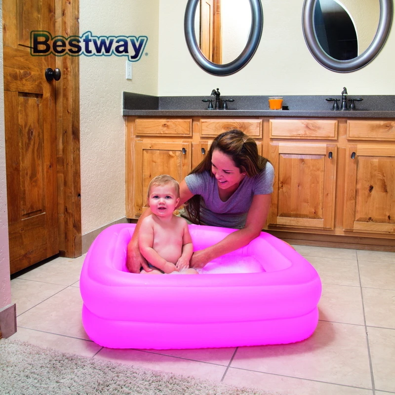 51116 Bestway 86x86x25 см двойное кольцо детская ванночка wz мягкий пол 3" x 34" x 1" Бассейн Белый Надувная Детская Ванночка бассейн для 0-3 лет