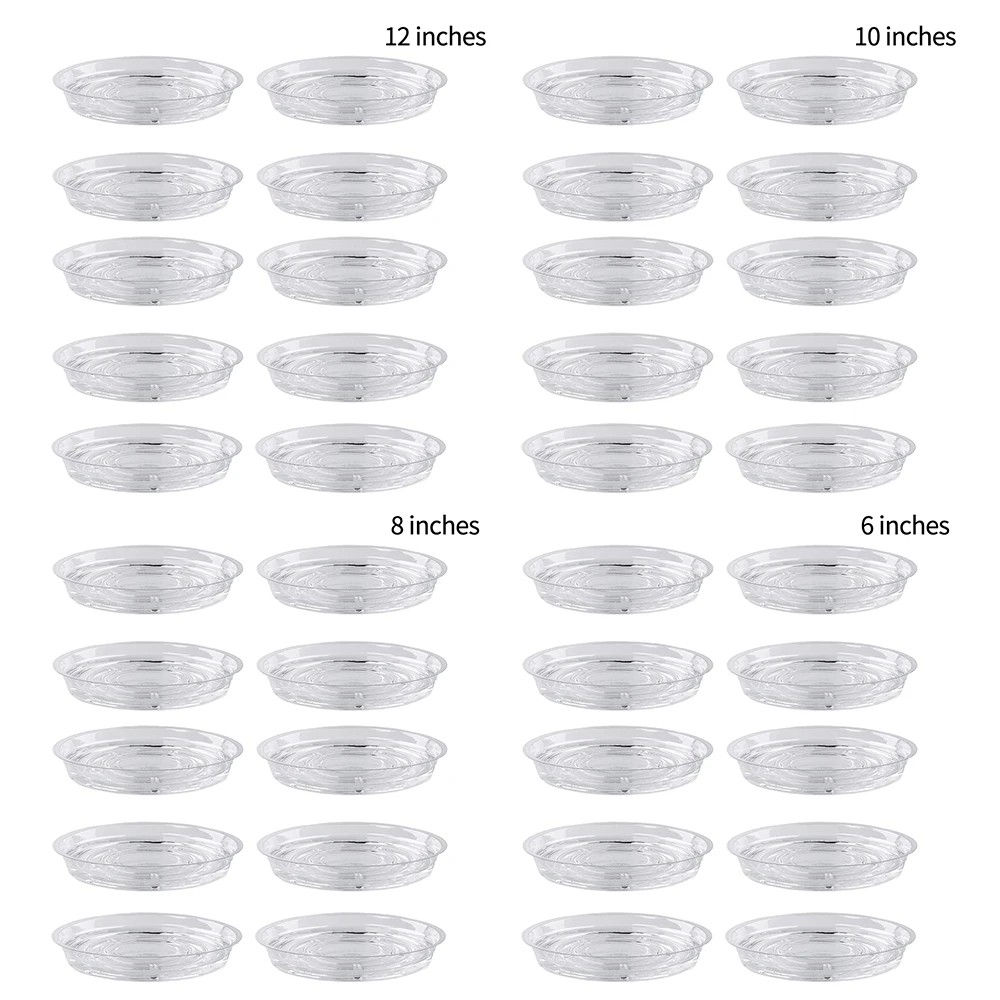 

Plastic Garden Plant Saucers Flower Water Base Tray Indoor Outdoor Plastic Accessory Saucer Base Round Plant Flower Pot Plate