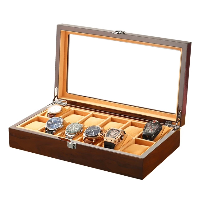 

Multi-grids Gift Boxes For Watch Wood Lint Watches Display Window Box Case Convenient Glasses Jewelry Organizer