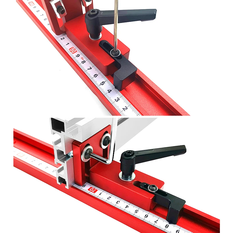 

30/45 Type Woodworking Chute Backing Connector T-track Slot Miter Gauge Machinery Part Module Track Stop Locator Rail Retainer