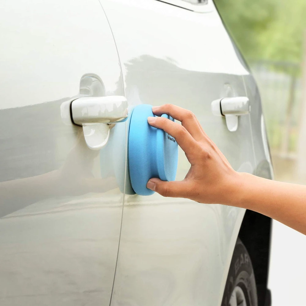 SPTA 10 шт. губка для ручного воска 100x120 мм аппликатор протирания автомобиля Beauty Waxing