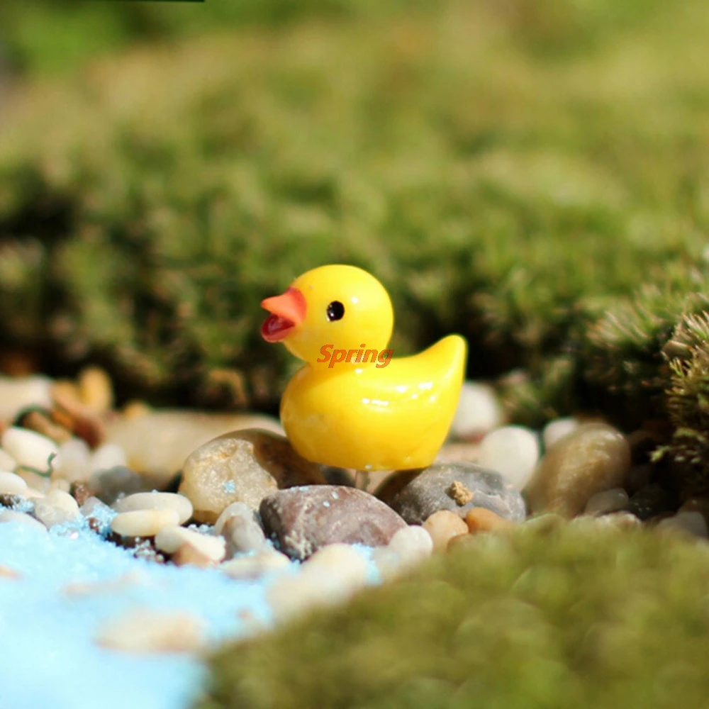 

- 10 Pcs/set Mini Practical cute little yellow duck Resin Crafts For Home Plants Decoration Miniature Dollhouse Fairy Garden