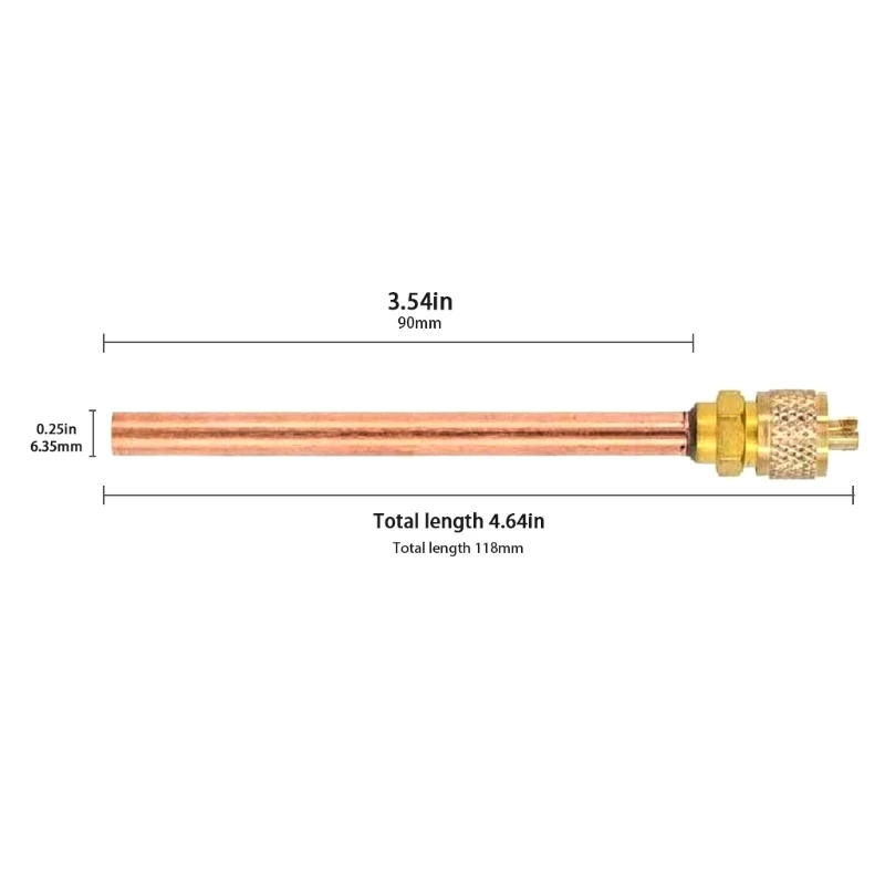 

Brass Access Valves 1 Pack of 10 Pcs Access Valves 10 Pieces Thickness 0.6mm Copper Tube Length 90mm