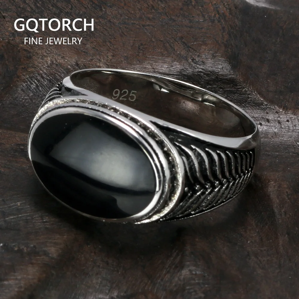 Кольцо из серебра 925 пробы с камнем для мужчин и женщин|Кольца| |