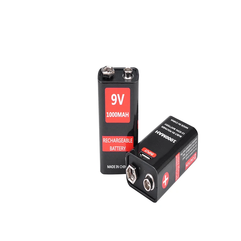 2 шт 1000 мач micro usb 9 вольт литий ионный