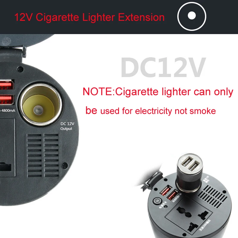 Двойное автомобильное зарядное устройство USB адаптер питания с 2 портами 4.8A