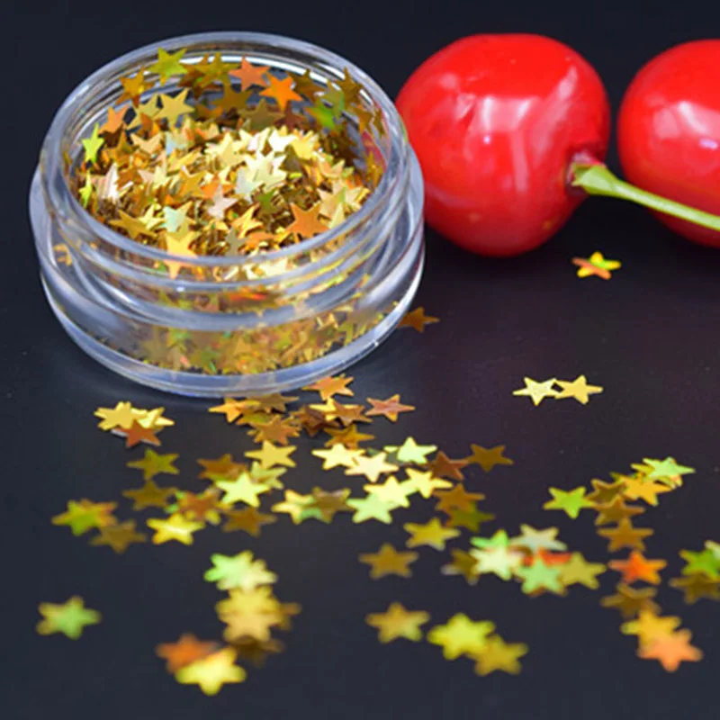 Лазерный органайзер для дизайна ногтей с пятиконечными звездами 3 мм|Стразы и