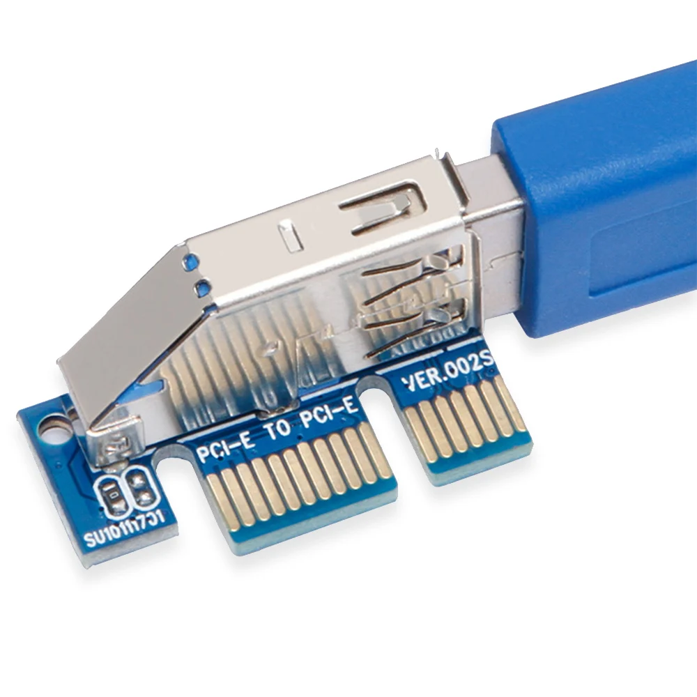 плата адаптер pcie x1 на два порта pci e