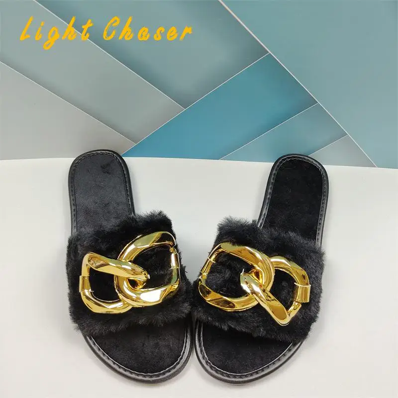 Winter Women's Slippers Thick-bottomed Fur Furry Slippers For Home Soft Platform Shoes 2021 Indoor House Warm Cotton Slippers