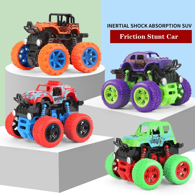 Mini Suv Cars Vehicle Toys Big Wheel Highspeed Truck Four-wheel Drive Inertial Stunt Off-road Vehicle Model for Boys Children