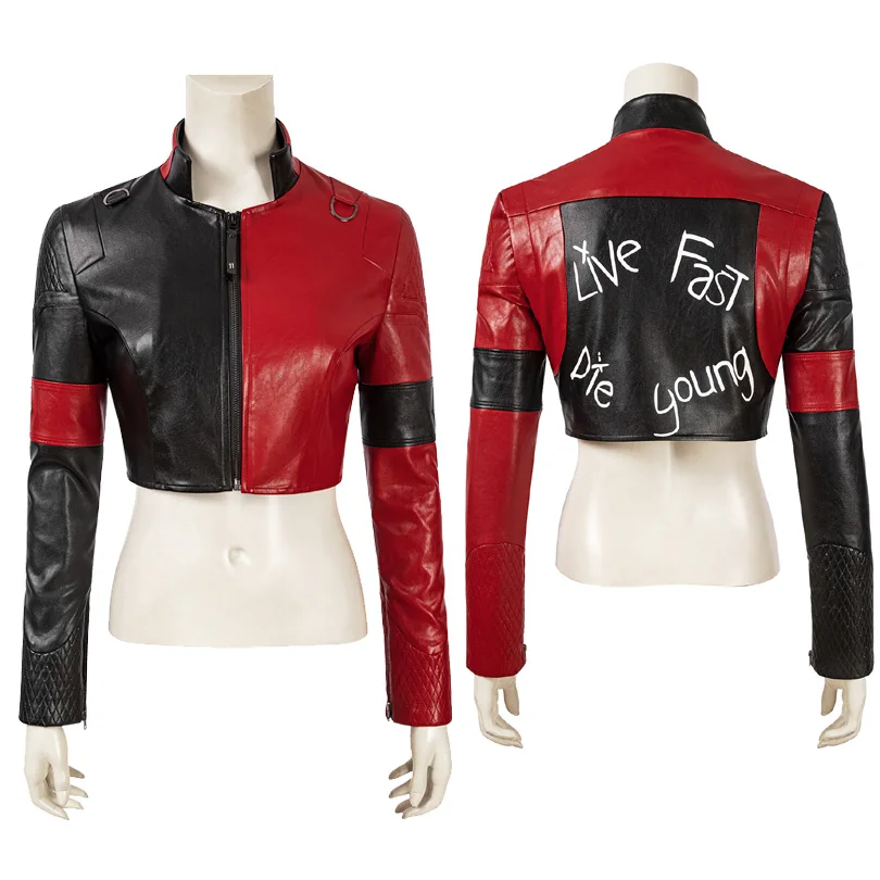 

2021 Harley Costume Adult Cosplay Halloween Christmas Joker Outfit Sexy Red Black Harleen Party Suit