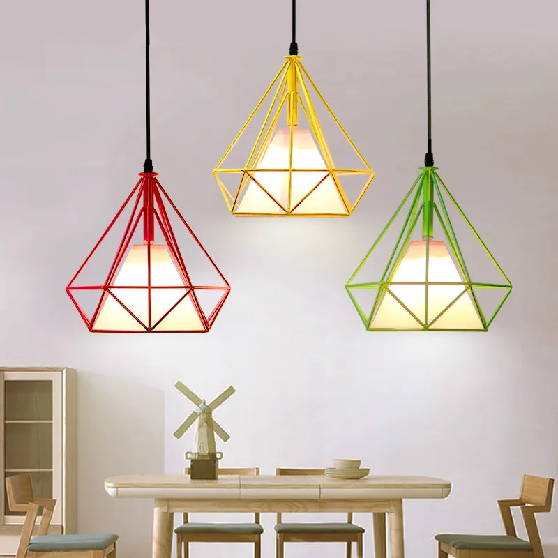 Подвесные светильники винтажная Подвесная лампа железная клетка искусство для