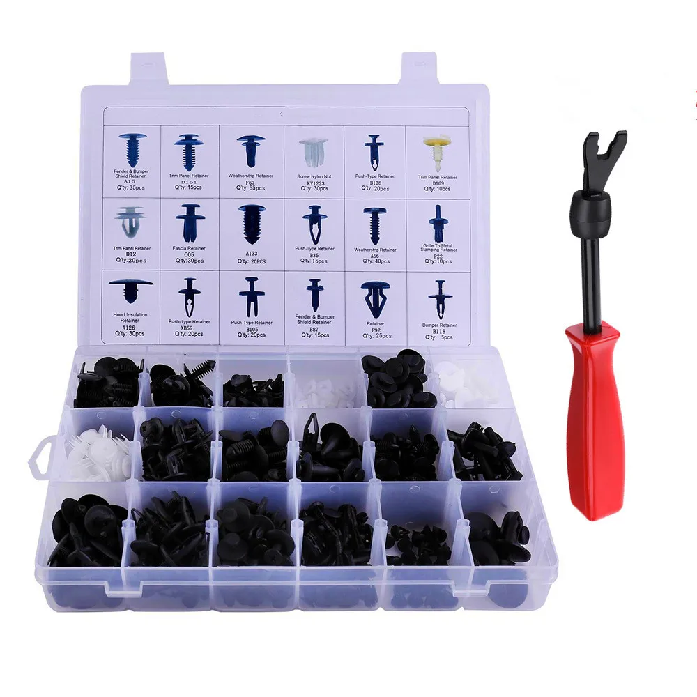 

415 Pcs Car Retainer Fastener Clips Kit Auto Push Pin Rivets Set Bumper Door Trim Panel Clips for Ford Toyota
