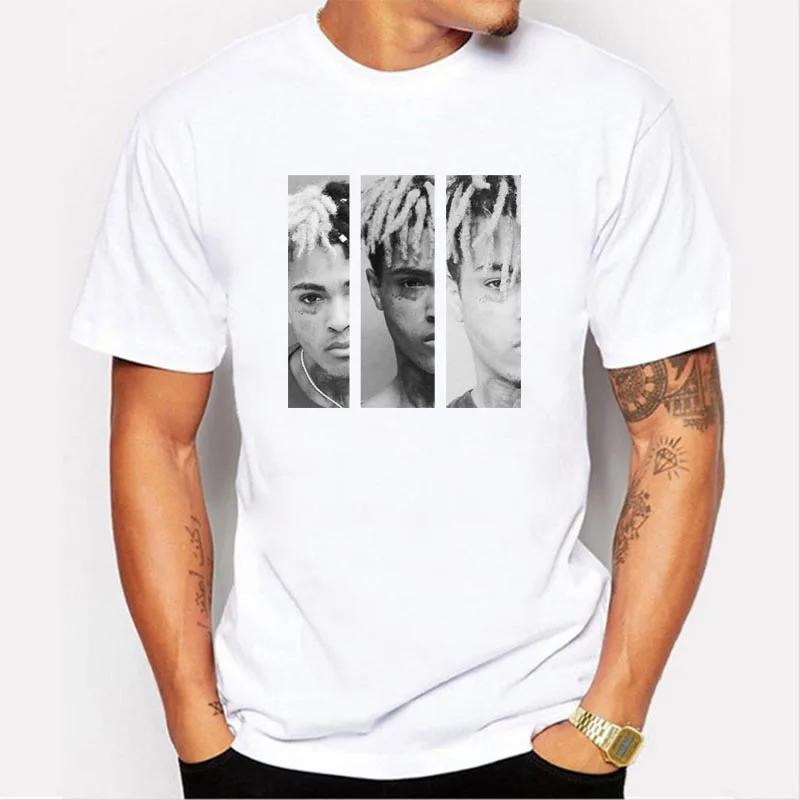 Мужская футболка с круглым вырезом Xxxtentacion Characte уличная короткими рукавами в