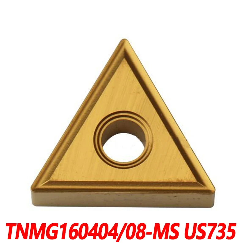 

100% Original TNMG TNMG160404-MS US735 TNMG160408-MS 10pcs CNC lathe Insertion Carbide Insert Imported From Japan High Efficient