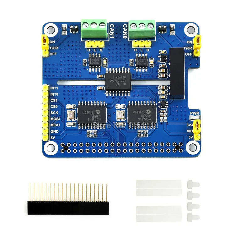 Raspberry Pi 2-канальная Изолированная Расширительная шляпа с двумя чипами для |