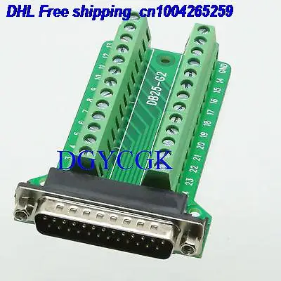 DHL 50 шт. DB25 male штекер 25-pin порт 2 ряда терминальный адаптер PCB разъем платы 22 дБ |