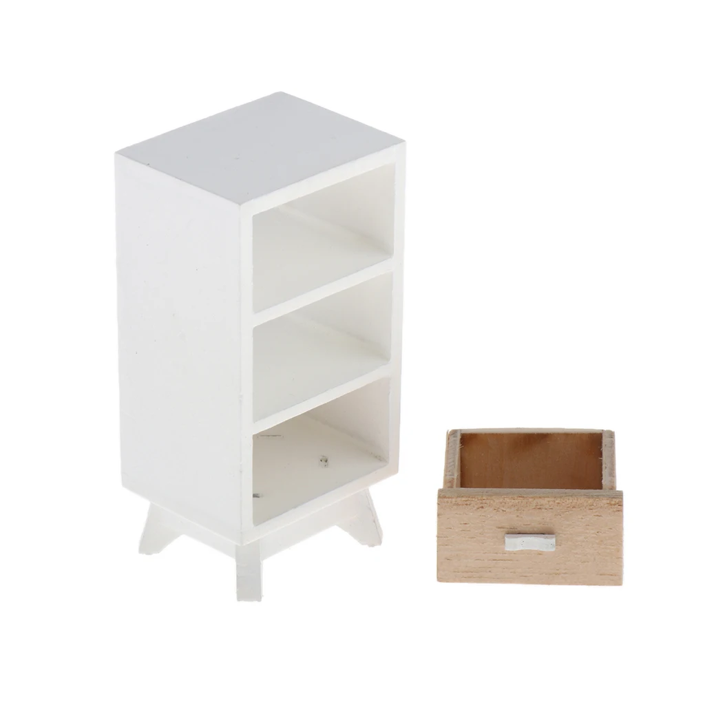 Кукольный домик в масштабе 1/12 миниатюрный деревянный шкаф с 3 ярусами и 1