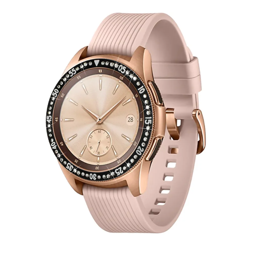 

HIPERDEAL For Samsung Galaxy Watch 46MM Crystal Diamond Bezel Ring Adhesive Cover Anti Scratch Stainless Steel Jy26