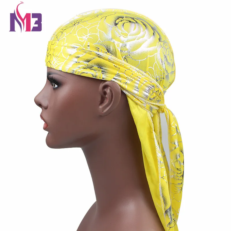 Головные уборы с цветочным принтом шелковистые мужские банданы для женщин