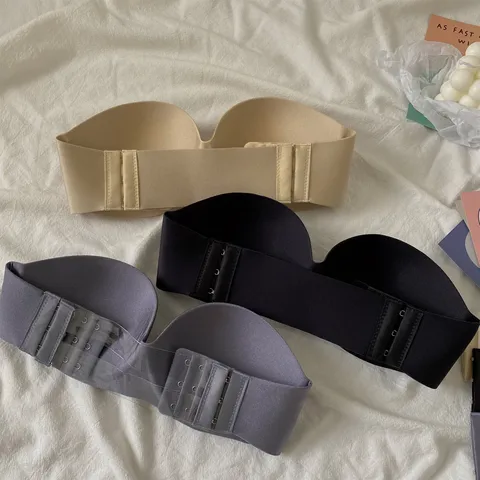 Women Sexy Strapless Bra Invisible Push Up Bras Underwear Seamless Solid Without Straps Bralette Lingerie