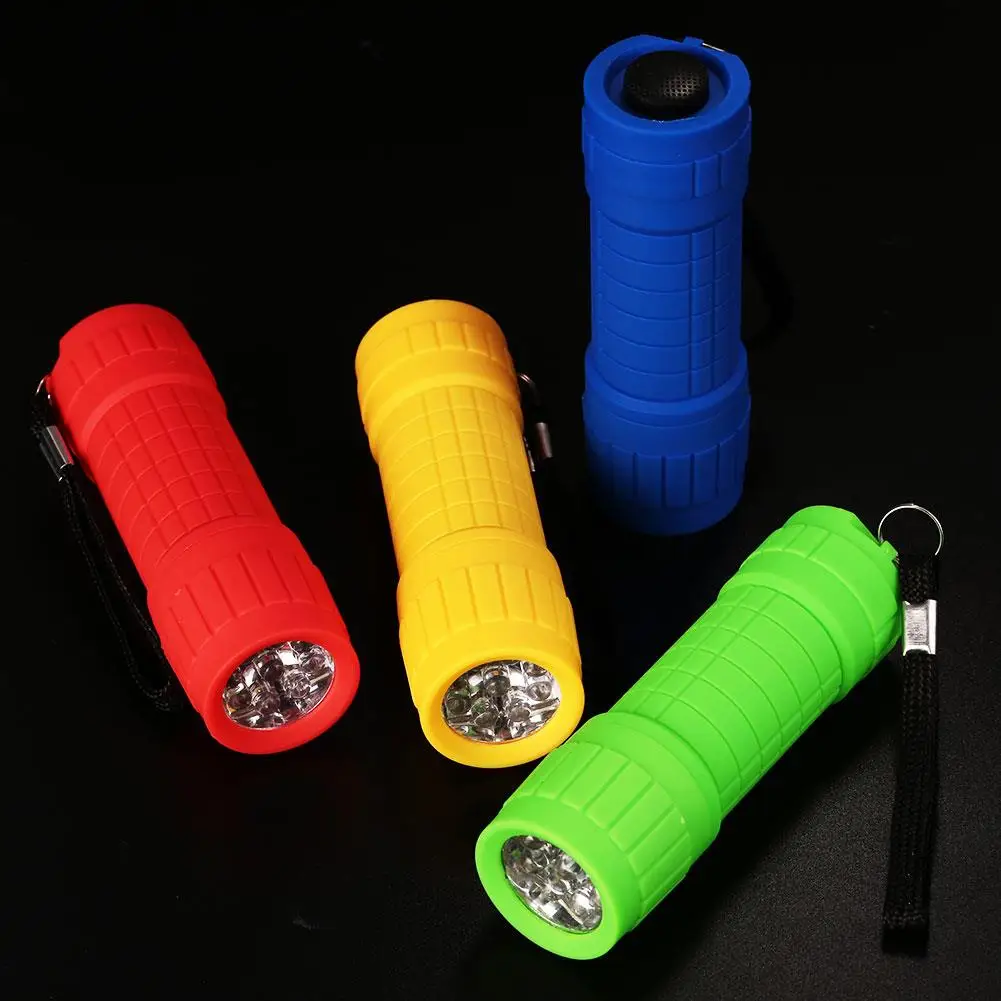 

9 LED Bright Flashlight Flashlight Camping Torch Light Light Light Beam Outdoor Multi-Color