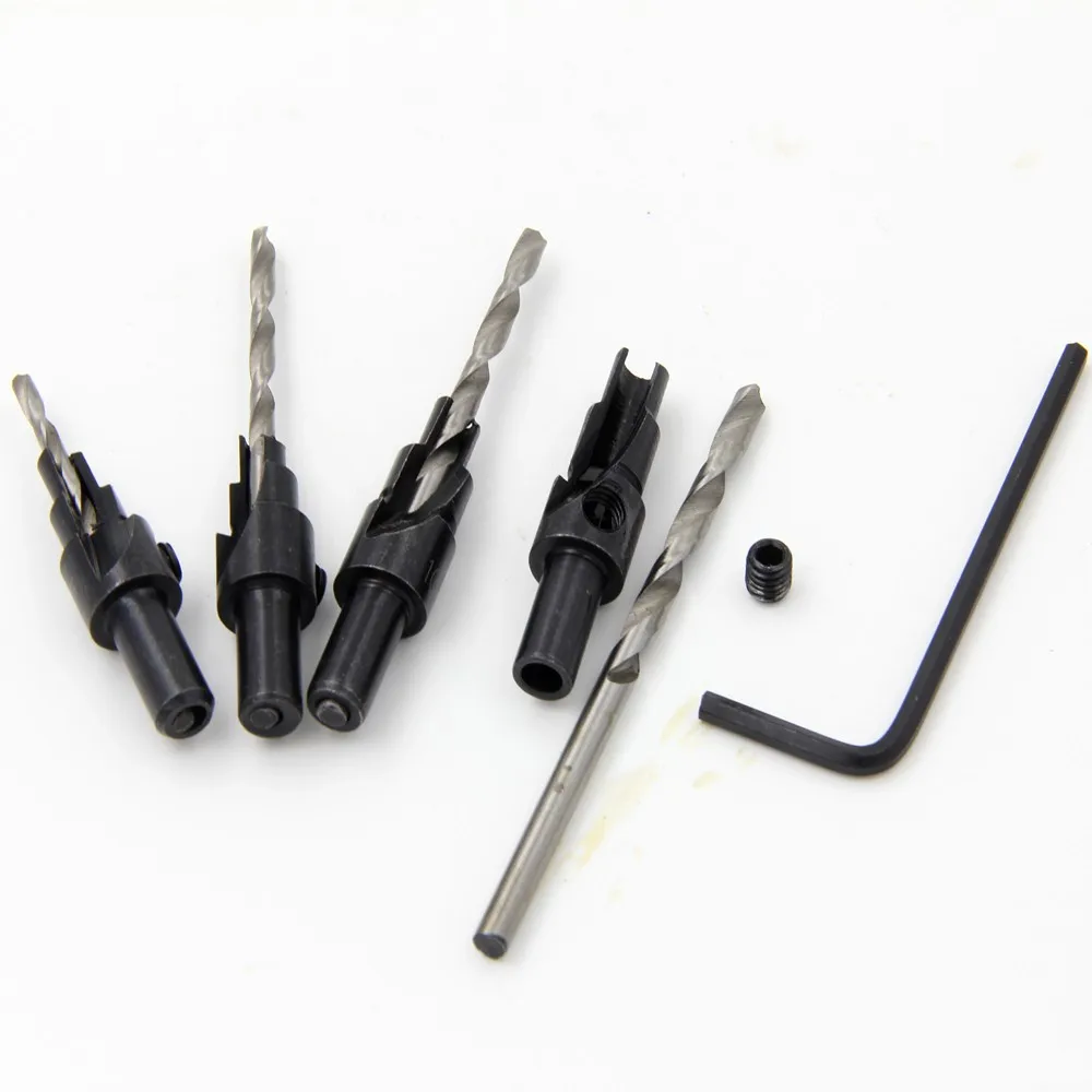 4 шт./компл. быстросменная коническая и закаленная дрель с шестигранным