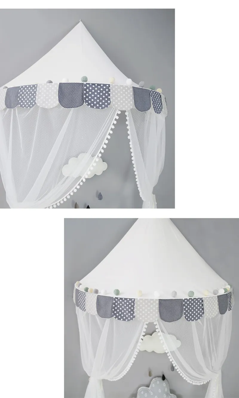 150 см большой игровой домик палатка для детей детская хлопковая кровать навес